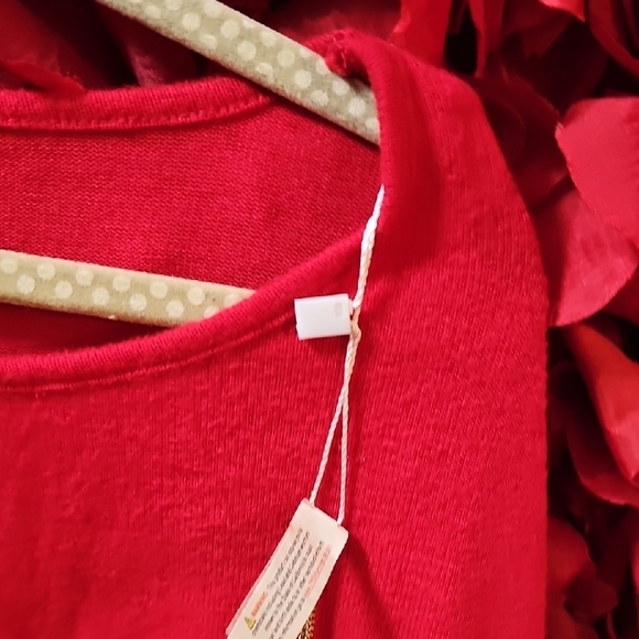 In Girl NWT Girls Stylish Red SoftvLong Sleeve Top Size Small 7/8 - Picture 8 of 9